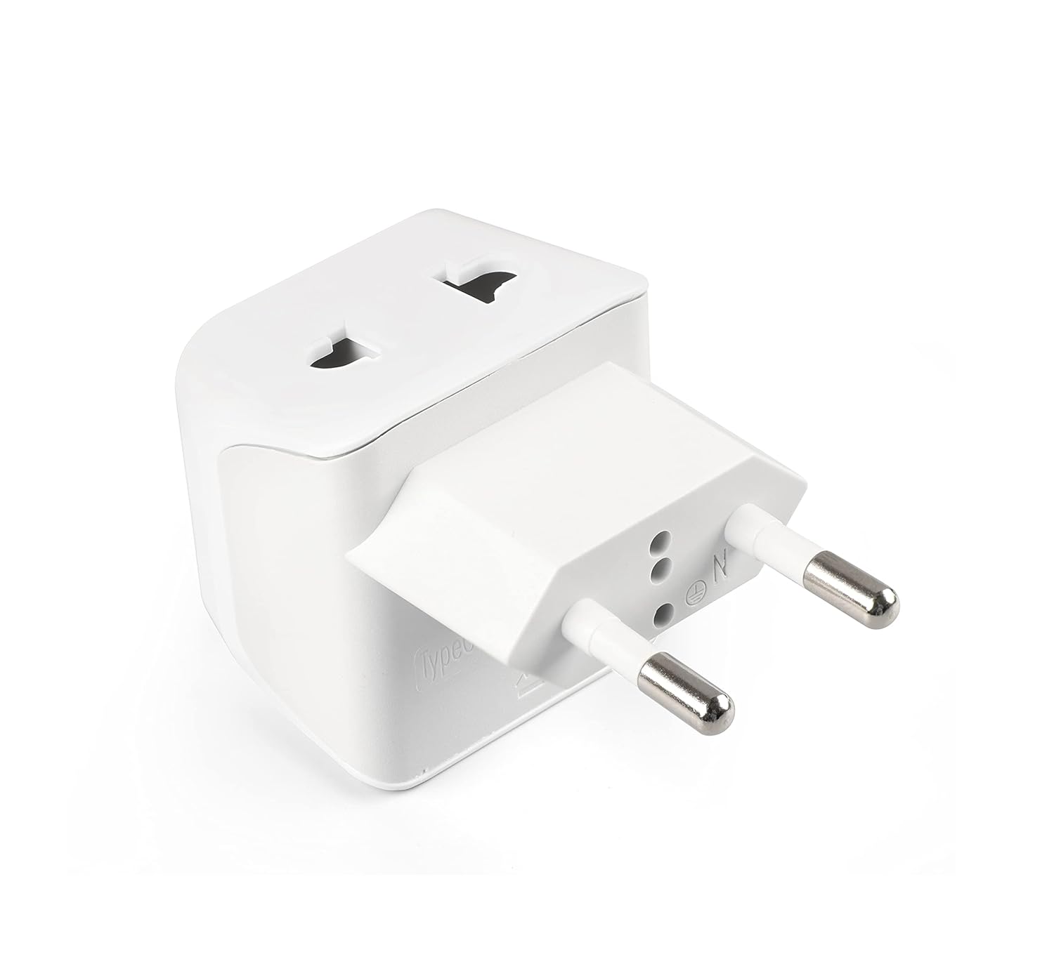 Ceptics India to Europe Travel Adapter Â– 2 in 1 Germany,France Smartphone Adapter-Type C-Ce Certified-Rohs Compliant Â– White-1 Pack