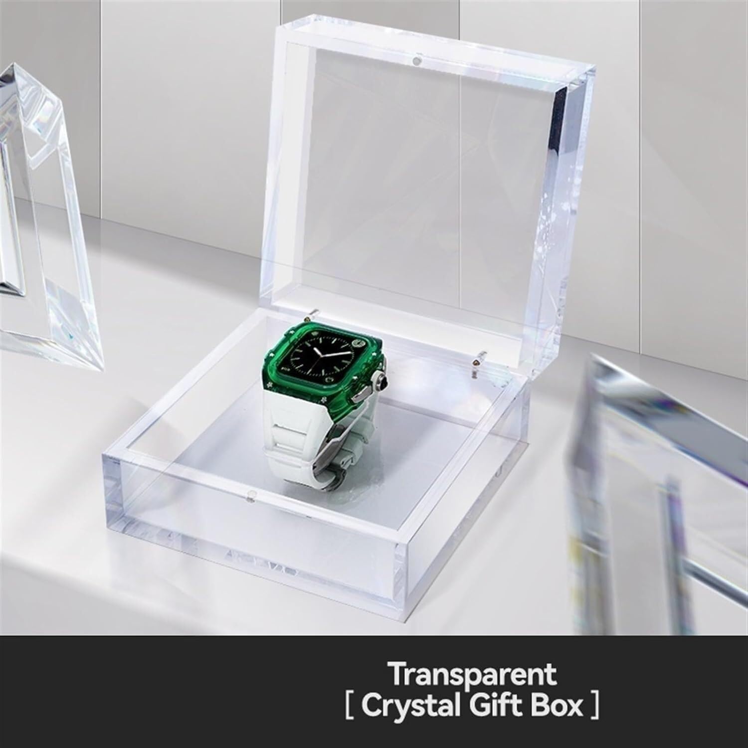 フッ素ゴムバンド修正キット付き透明時計ケース、Apple Watch 8 7 6 SE 5 4 45mm 44mm 修正とアップグレ