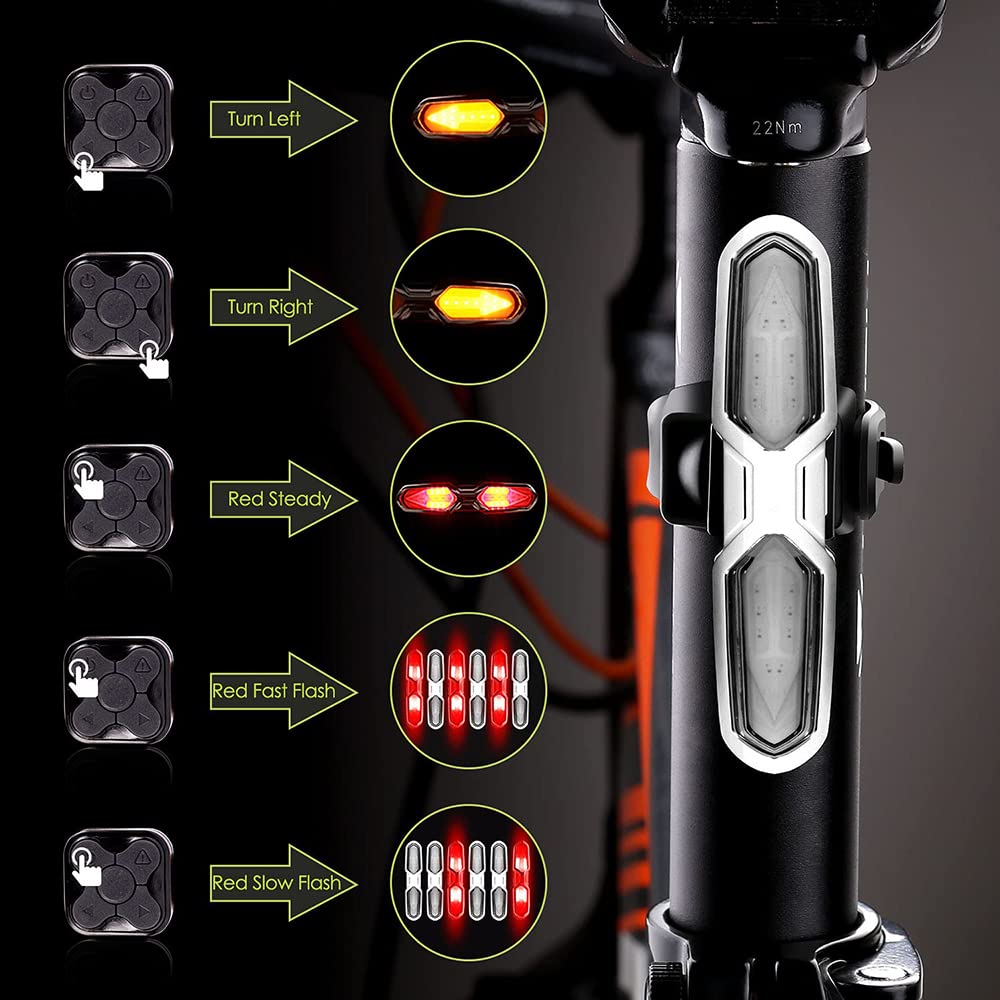 TIORU Smart Bike Light Rear USB Ricaricabile Bicicletta Lampada Torcia Elettrica Ciclismo Lanterna MTB Accessori LED Coda Luce