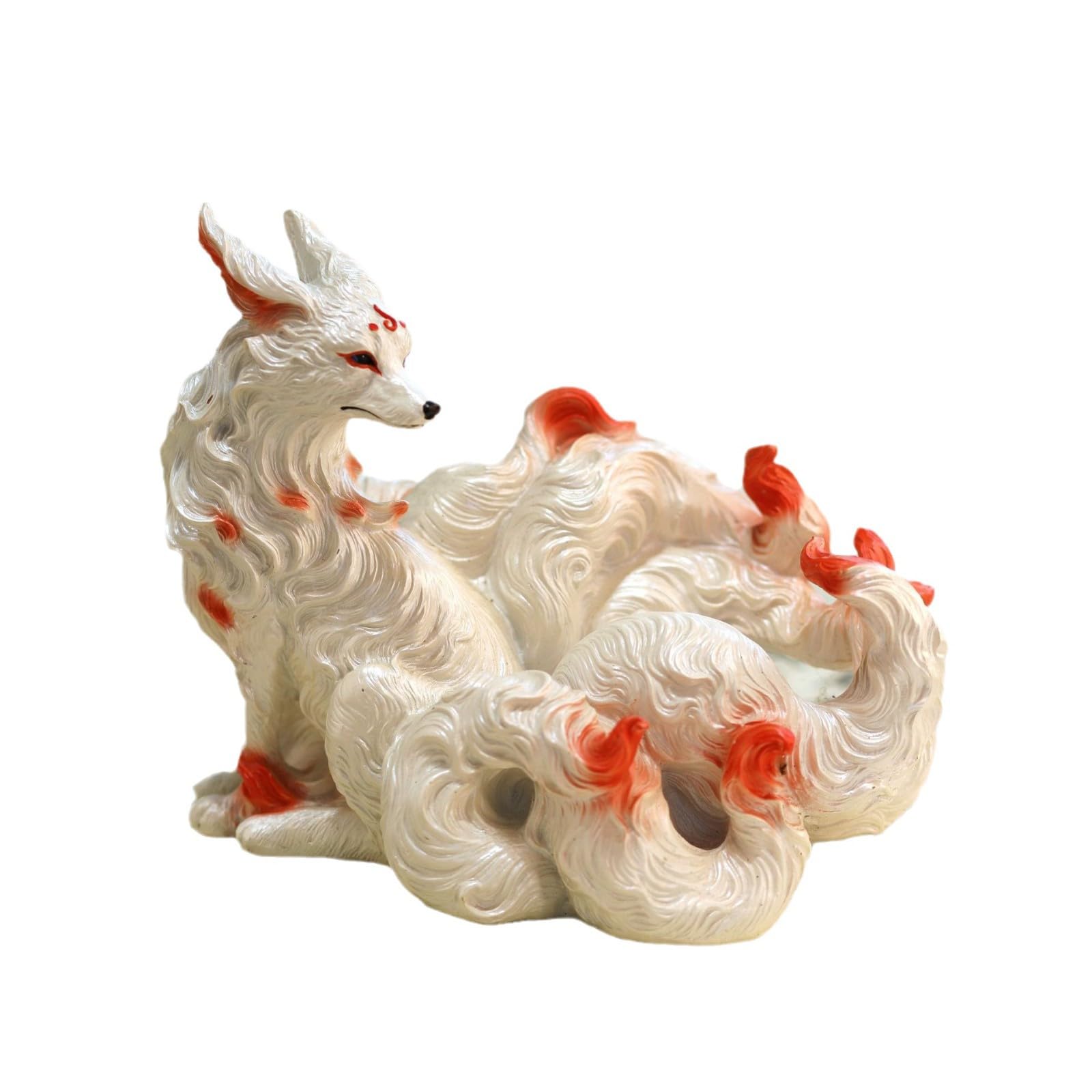 九尾の狐の彫刻置物 スモーキークォーツ 九尾の狐の彫刻置物 スモーキークォーツ 九尾の狐の彫刻置物