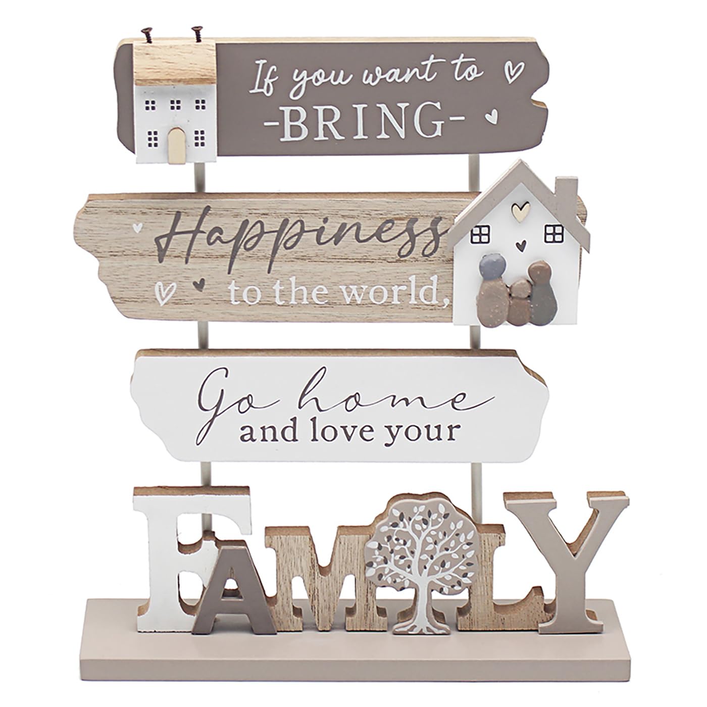 Lesser & Pavey Family Standing Plaque for Gift & Decor | Ideal Signs & Plaque Birthday Gifts for Women & Men | Designed By Love and Affection | Lovely Plaques for Home & Office