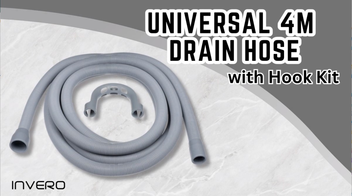 20-Ft Washing Machine Drain Hose Universal, Flexible Dishwasher & Washer Drain Hose Extension With 4 Clamps & 1 U-Bend Holder