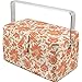 SINGER Large Premium Sewing Basket with Notions Sewing Kit & Matching Pin Cushion (Floral Paisley)