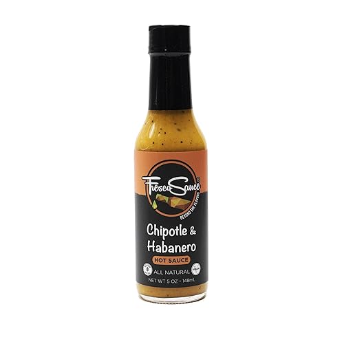 Fresco Sauce - Salsa picante Chipotle & Habanero - Chipotle y Pimientos Habanero - Sabroso - Todo Natural- Vegano - Sin gluten - 5 fl oz - Tu mejor