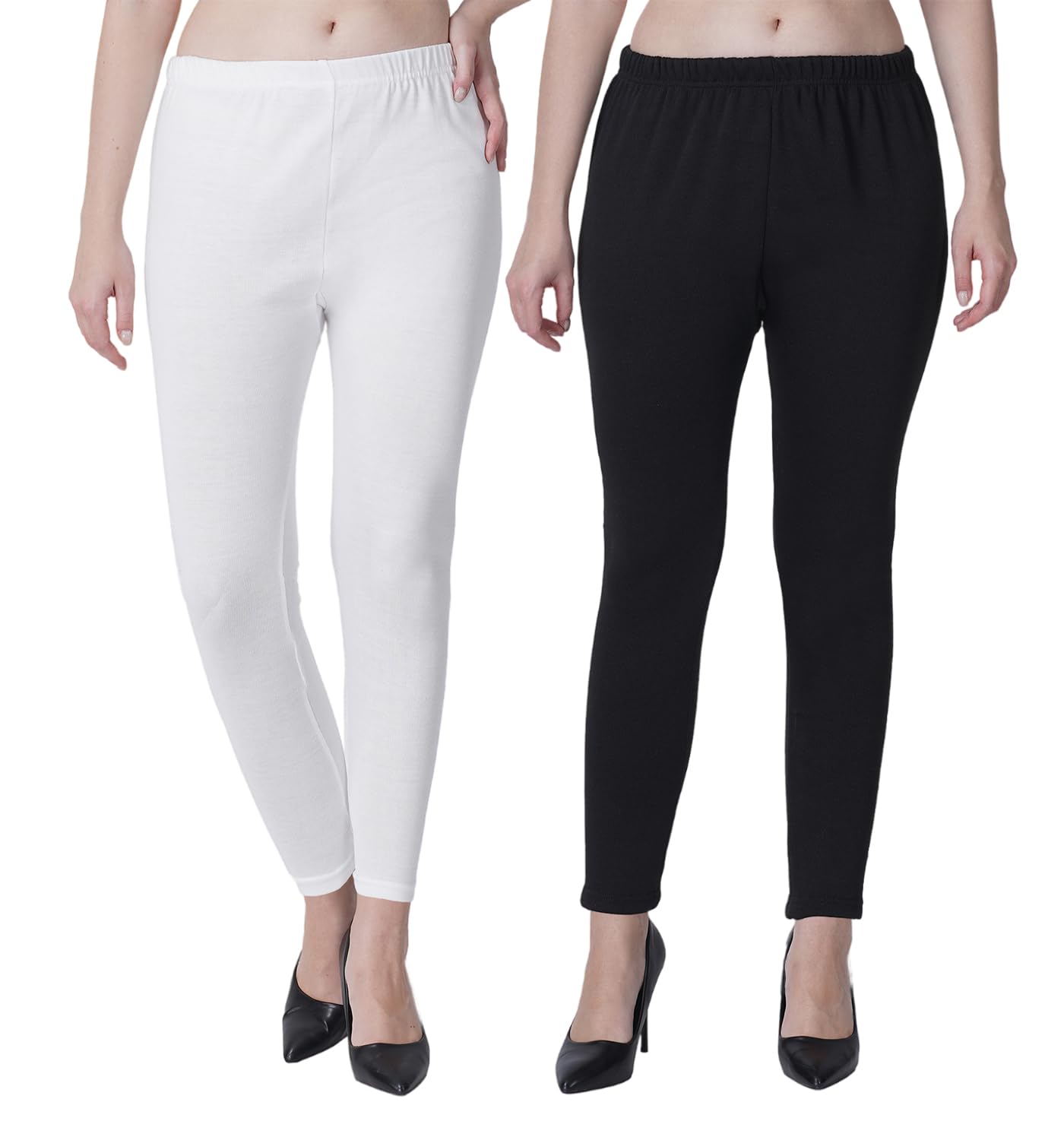 yezi Combo Pack of 2 Winter Wear Woolen Leggings for Women/Ladies-picture-31