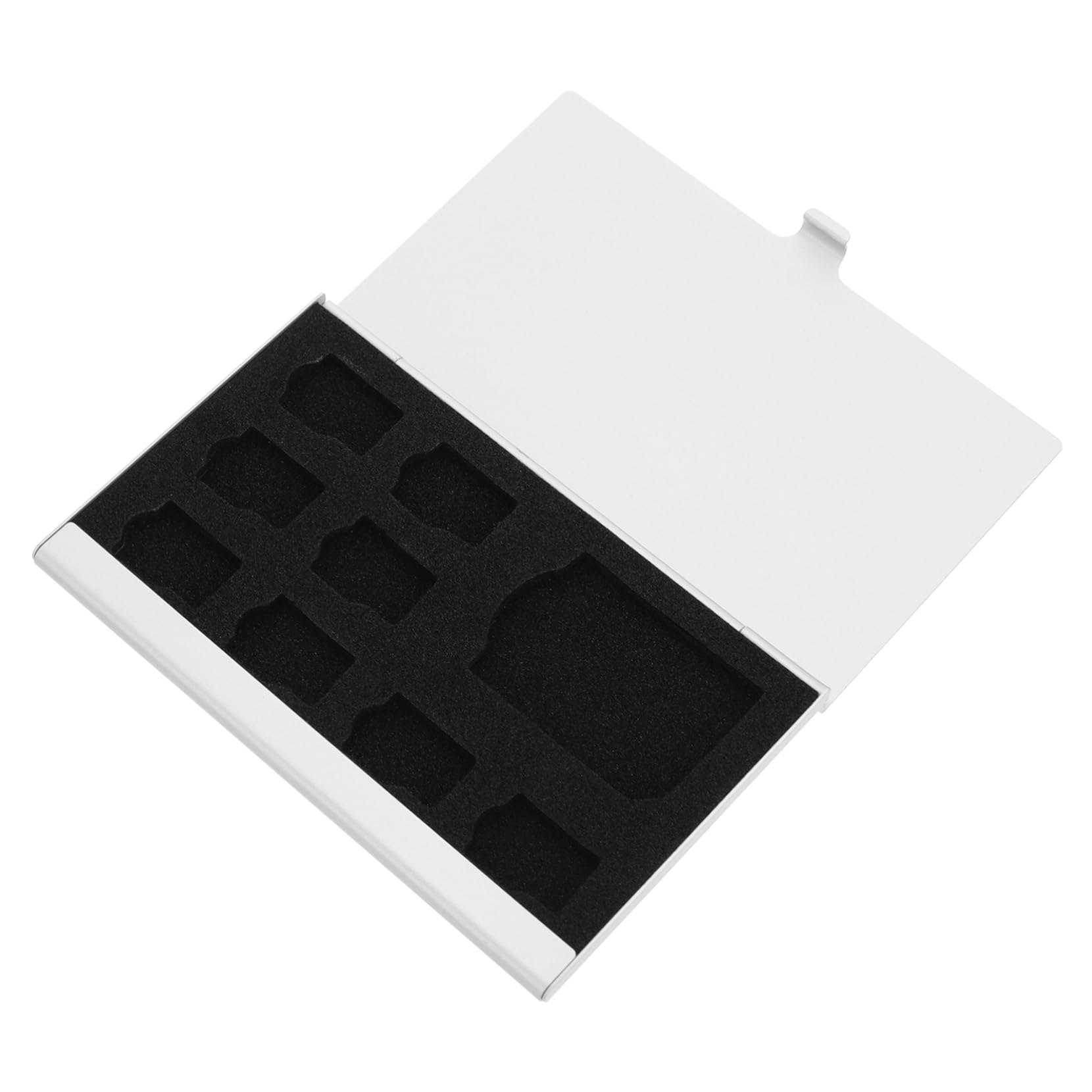 CAXUSD Aluminum Alloy Slot Storage Box for Cards -Static Memory Holder Case for Easy Organization and Against Dust and Scratches