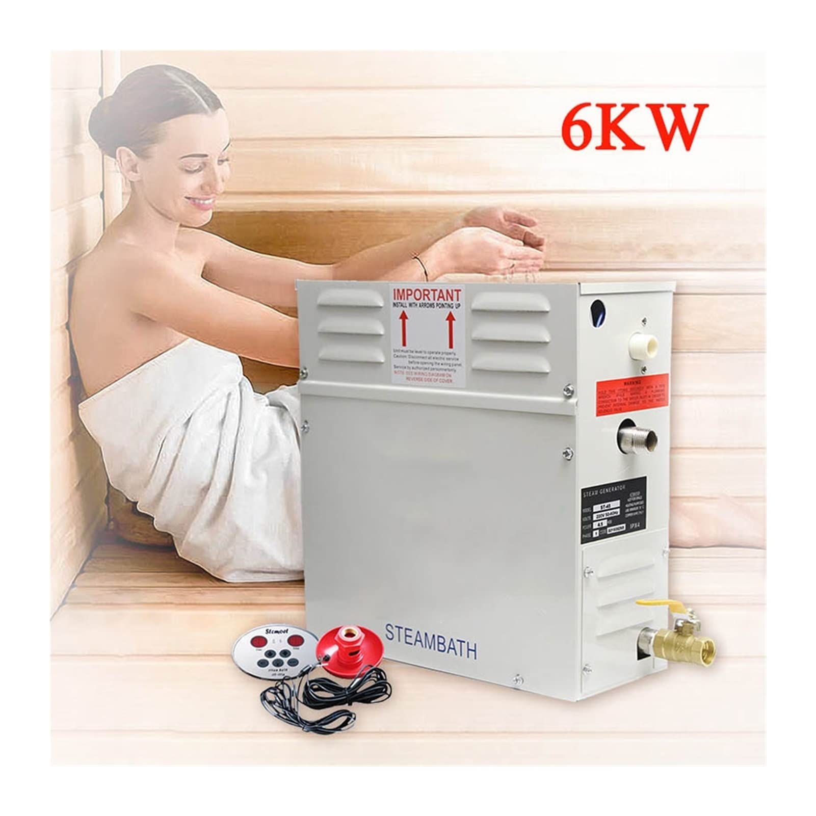 6kw Kit generador de ducha vapor for el hogar sauna Potente, semplice