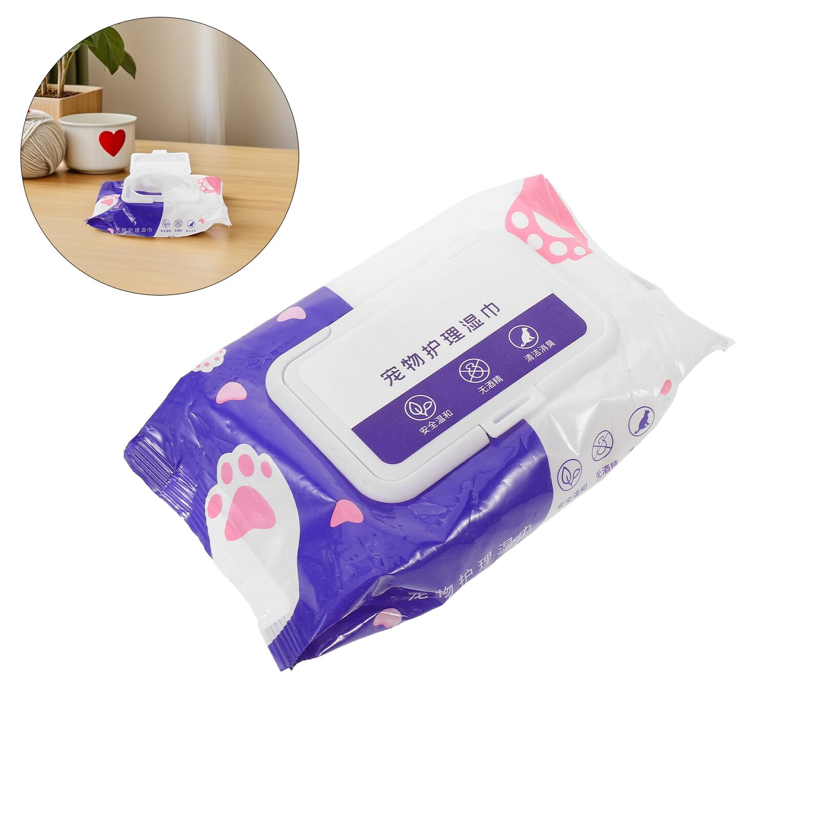 Lingettes Nettoyantes pour Chats et Chiens Lingettes pour Animaux de Compagnie pour Animaux de Compagnie
