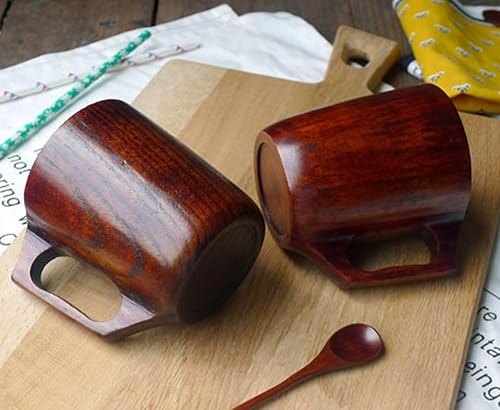 Miniatura 3 de Taza de café de madera de 14 oz para hombres, taza de regalo, jarra, taza de campamento única, taza de madera pequeña, taza de madera para hombre,