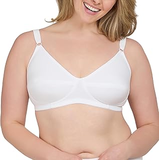 LEADING LADY Women's Plus-Size Latex Free Cotton Bra