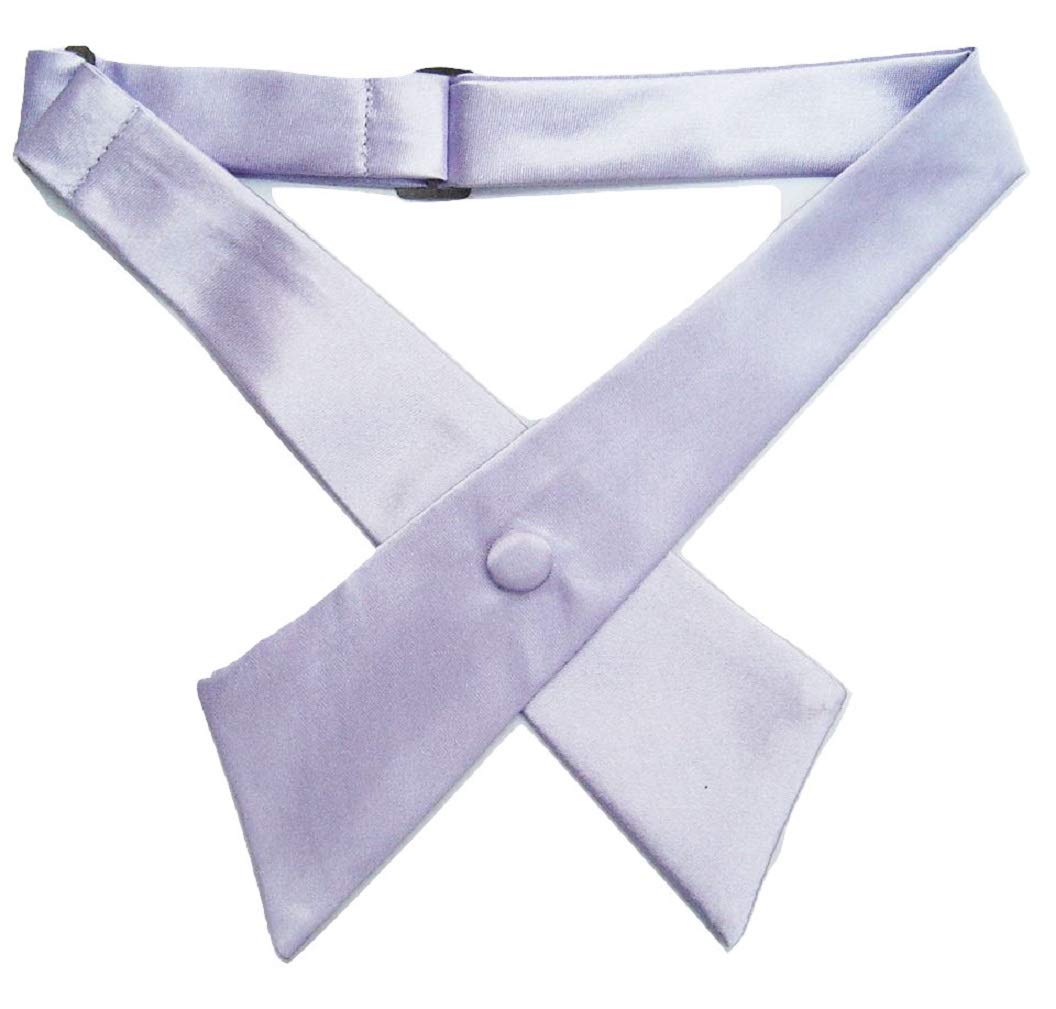 Ll. Men's Lilac L&L® Unisex Cross Over Bowtie Necktie Cravat Pre Tied Adjustable Bow Tie Satin (Lilac)