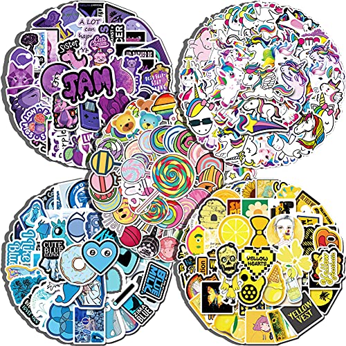 293Pcs Pegatinas, Calcomanías de vinilo, Calcomanías de arte pop, Paquete de Pegatinas, Impermeable Pegatinas, Graffiti Stickers, para Laptop, Coche, Maleta, Casco, Bicicleta, Vinilos para Portátiles Cover