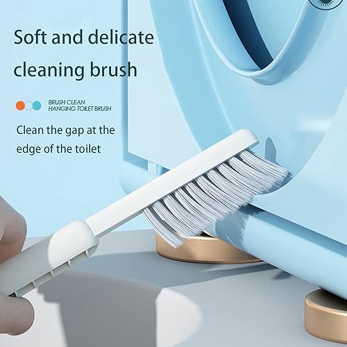 Miniatura 6 de Toilet Brush and Holder Toilet Bowl Brush and Holder with 2 Type BrushSilicone Toilet Brush  Slit Brush Bathroom Toilet Accessories Cleaning