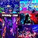 BOSYTRO Schwarzlicht Strahler 2 Stück, Tragbare Kabellose Blacklight UV Lampe, Wiederaufladbare UV Licht Schwarzlichtlampe, für Glow Party, Halloween Deko, Bühnenbeleuchtung, Party Zubehör