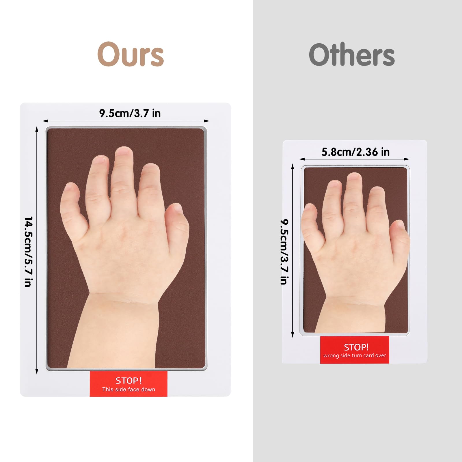 Baby Handprint and Footprint Kit, Brown, 3 Pack - Image 3