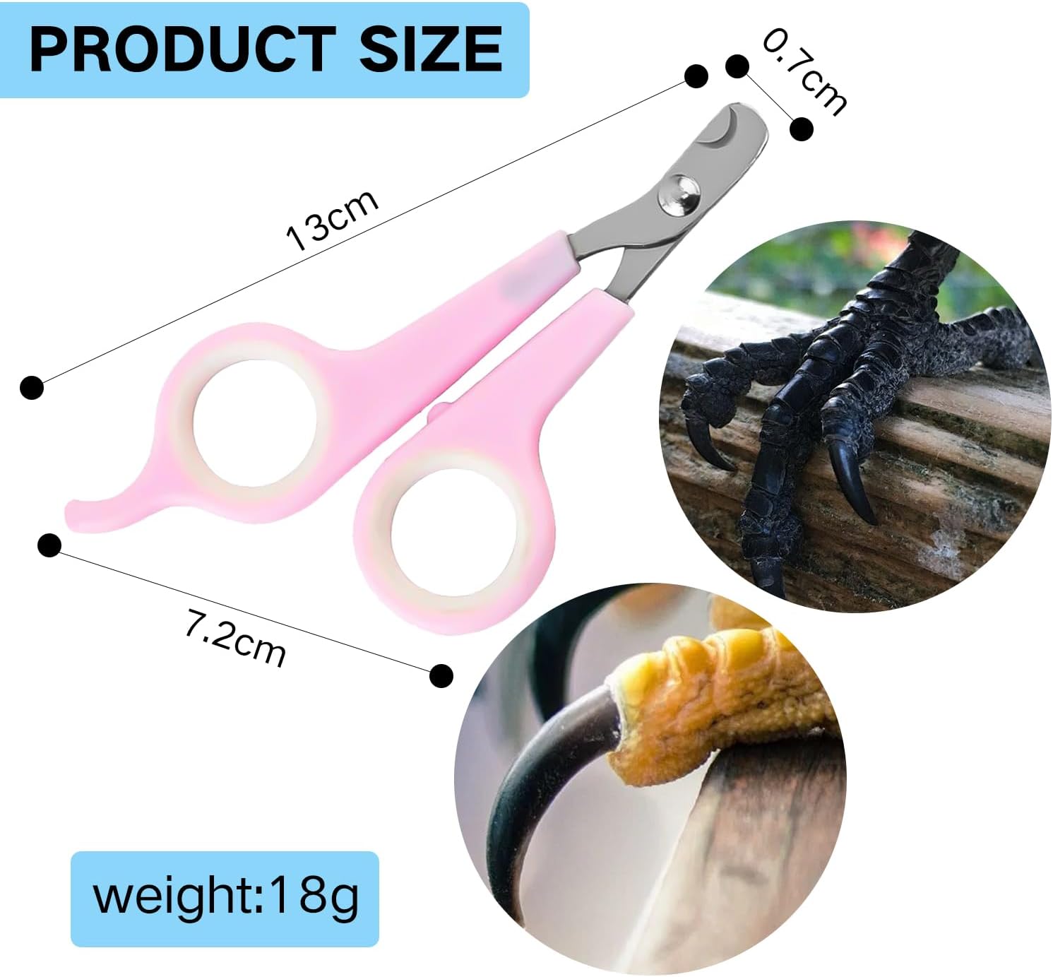 MFUOE Bird Nail Clipper Parrot Birds Grooming Tool Nail Scissors Clipper Non-Slip Big Handles Nail Clippers for Pet Small Animals Accessory (pink and white) 3 61C bjT8riL. AC SL1500