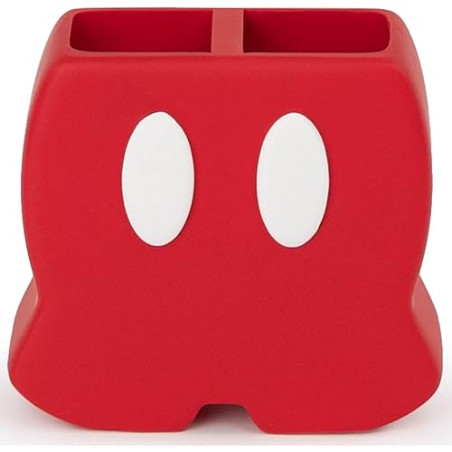 Jay Franco Disney Mickey Mouse Toothbrush Holder - Red Resin Pencil Holder - Bathroom Storage