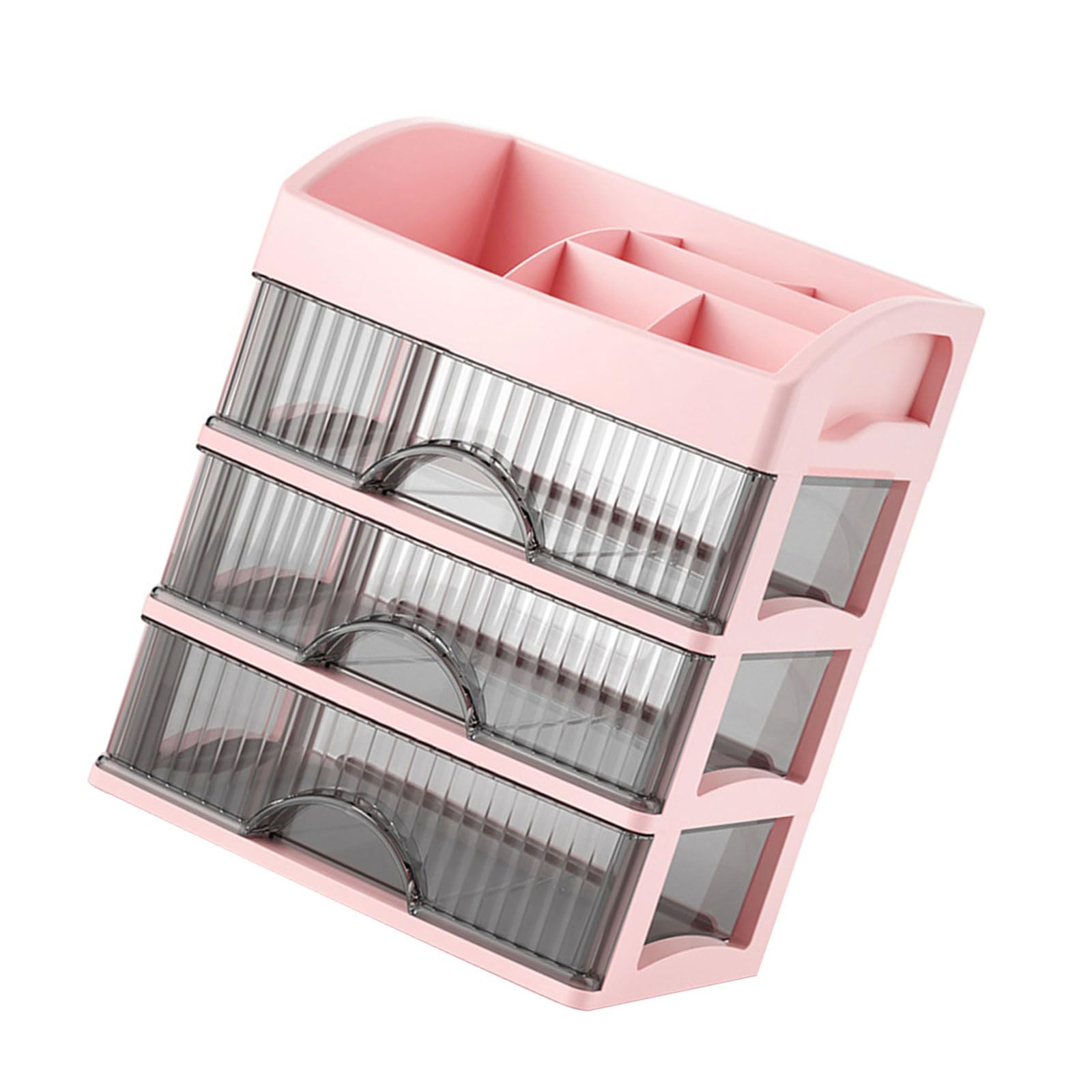 Buxuaaaa A Buxuaaa Sturdy Cosmetic Drawer Organizers Versatile Beauty Ccessory Storage Holder With Protective Lid Nd Large Capacity Cosmetic Storage Box