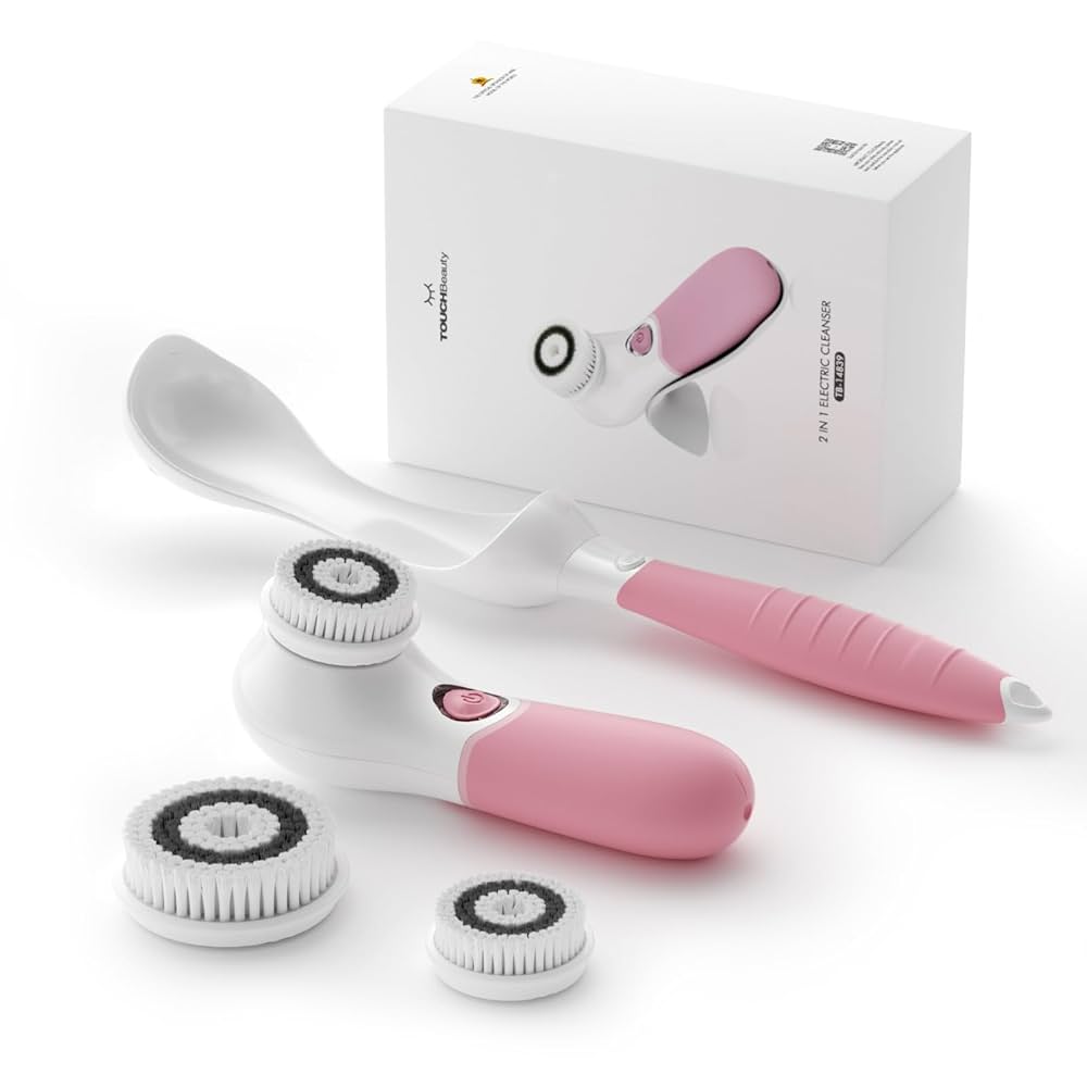TOUCHBeauty Face & Body Cleansing Brush with 2pcs Spin