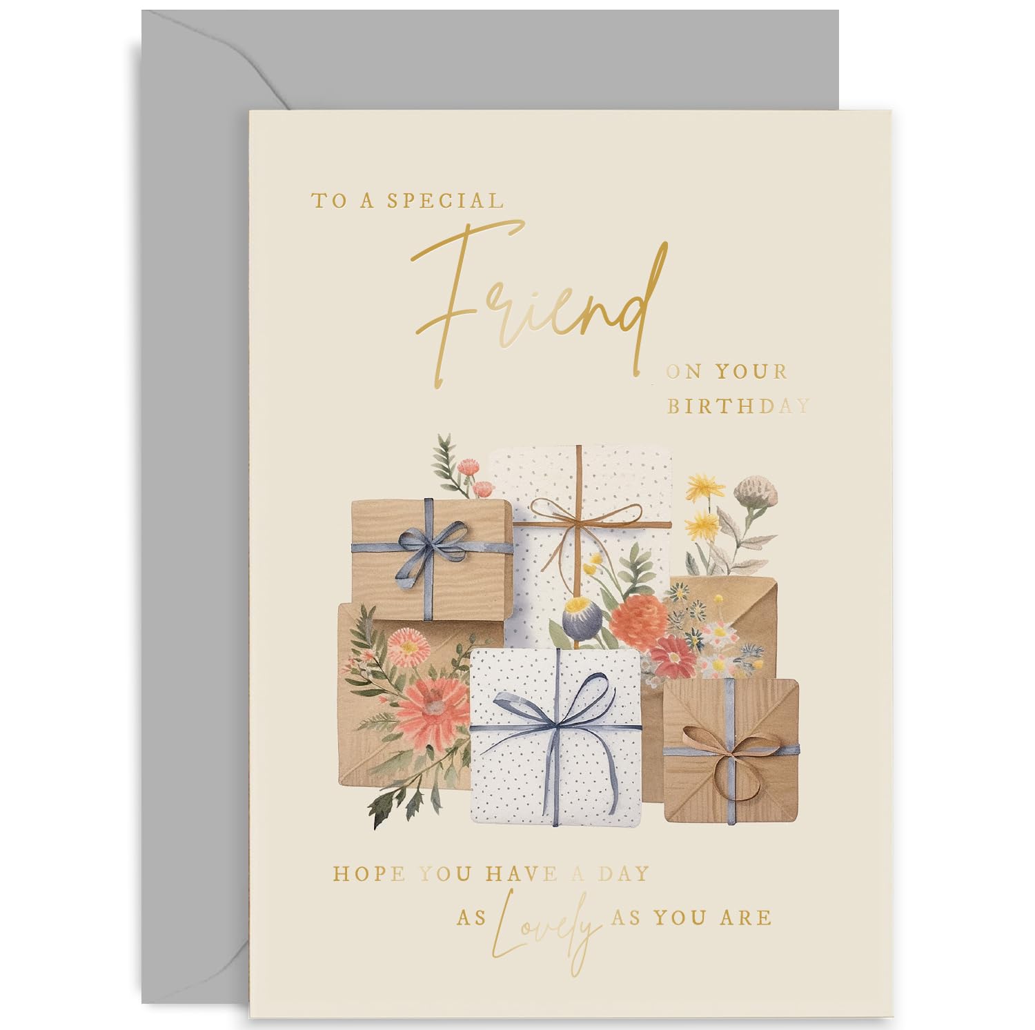 Old English Co. Carte D'anniversaire Pour Filleule – Carte D'anniversaire Pour Femme – Poème D'anniversaire – Carte Traditionnelle Florale – Carte D' Anniversaire Unique Pour Femme – Contemporaine