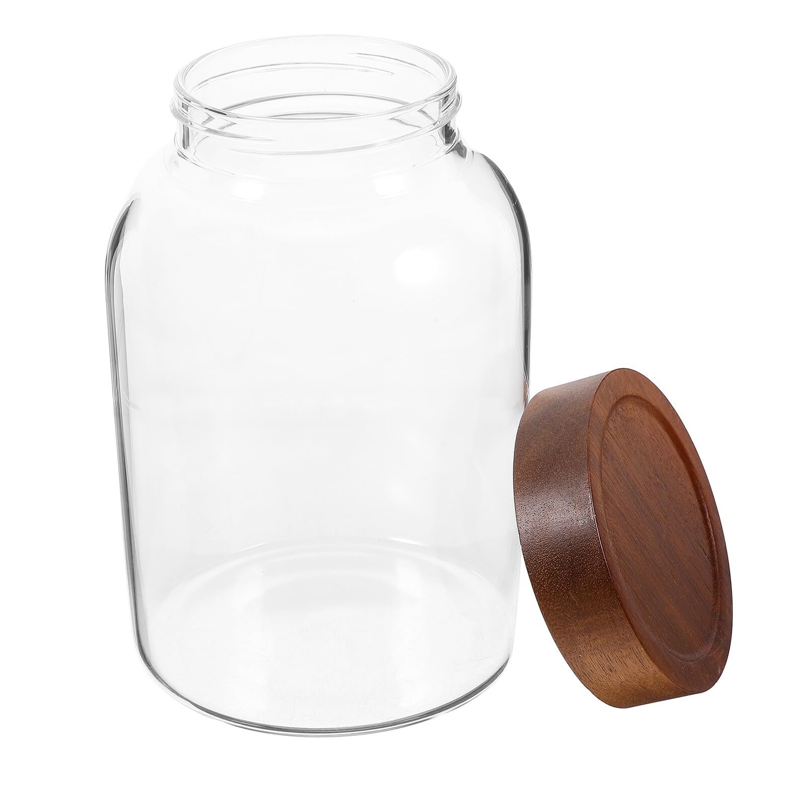 GALPADA Vorratsglas 2800ml aus Glas mit Holzdeckel für Trockenlebensmittel | Luftdichter Behälter, für Kaffee und Nüsse, Leicht zu Reinigen und Nachzufüllen