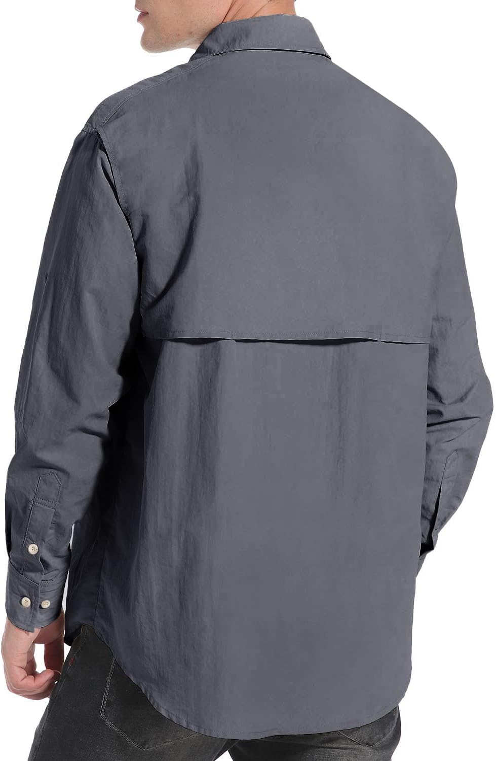 NOMINATE Mens Long Sleeve Fishing Shirts UPF 50+ UV Protection Sun Shirts Quick Drying Hiking Lightweight - Image 3