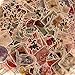 480 Stücke Vintage Briefmarke Aufkleber Set Botanische Dekor Aufkleber Aquarell Retro Natürlich Blume Pflanze Abziehbilder DIY Dekorative Washi Scrapbook Aufkleber für Journal DIY Handwerk