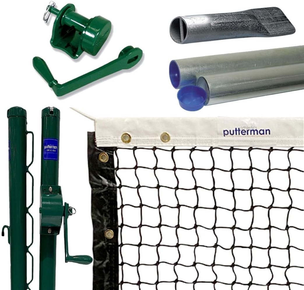 Putterman 3.5mm Signature Single Braid Tennis Net – Optional Seasonal Court Maintenance Kit