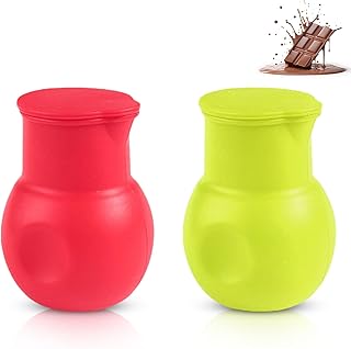 2PCS Silicone Chocolate Melting Pot, Butter Sauce Milk Microwave Baking Pouring Tool Silicone Chocolate Melter in Microwave Melting Chocolate for Molds Microwave Butter Melter for Candy Sauce