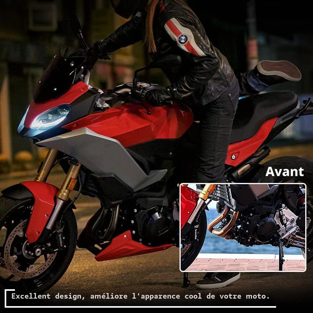 Moto Carénage Bellypan Moteur Garde Châssis Pare-Chocs Protection Couverture Panneau Inférieur Spoiler Capot Carénage Corps Cadre Kit pour F900R F900XR F 900 R XR 2020-2023 (Le Noir)