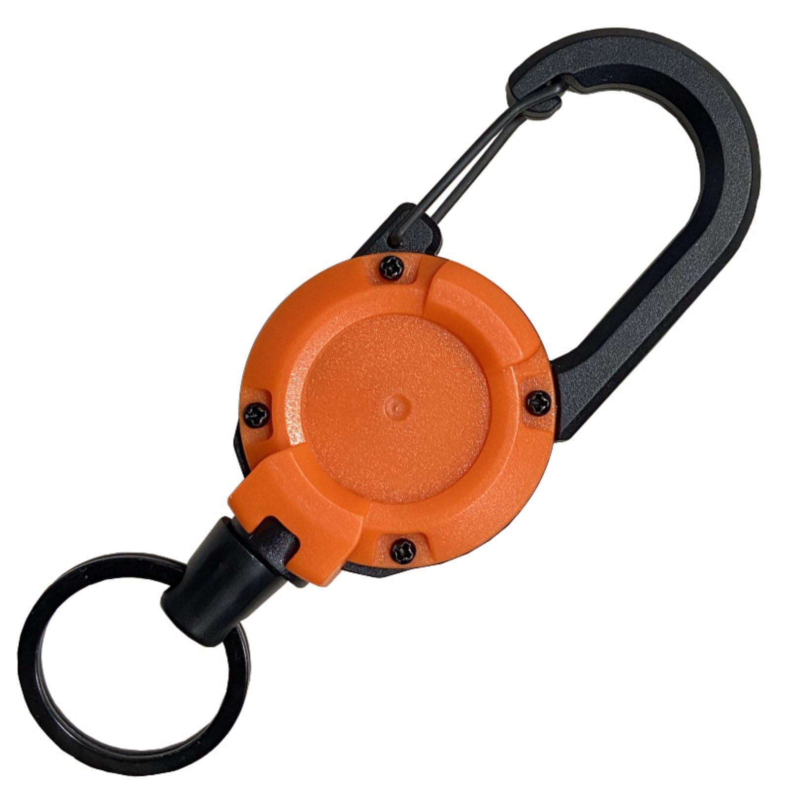 APIRILY Retractable Carabiner Keychain Steel Wire Cord Carabiner Key Reel Sturdy Duty Retractable Keychain Portable Gear Fastener, Orange | Key Chains Rings & Cases | Mens Accessories-image-12