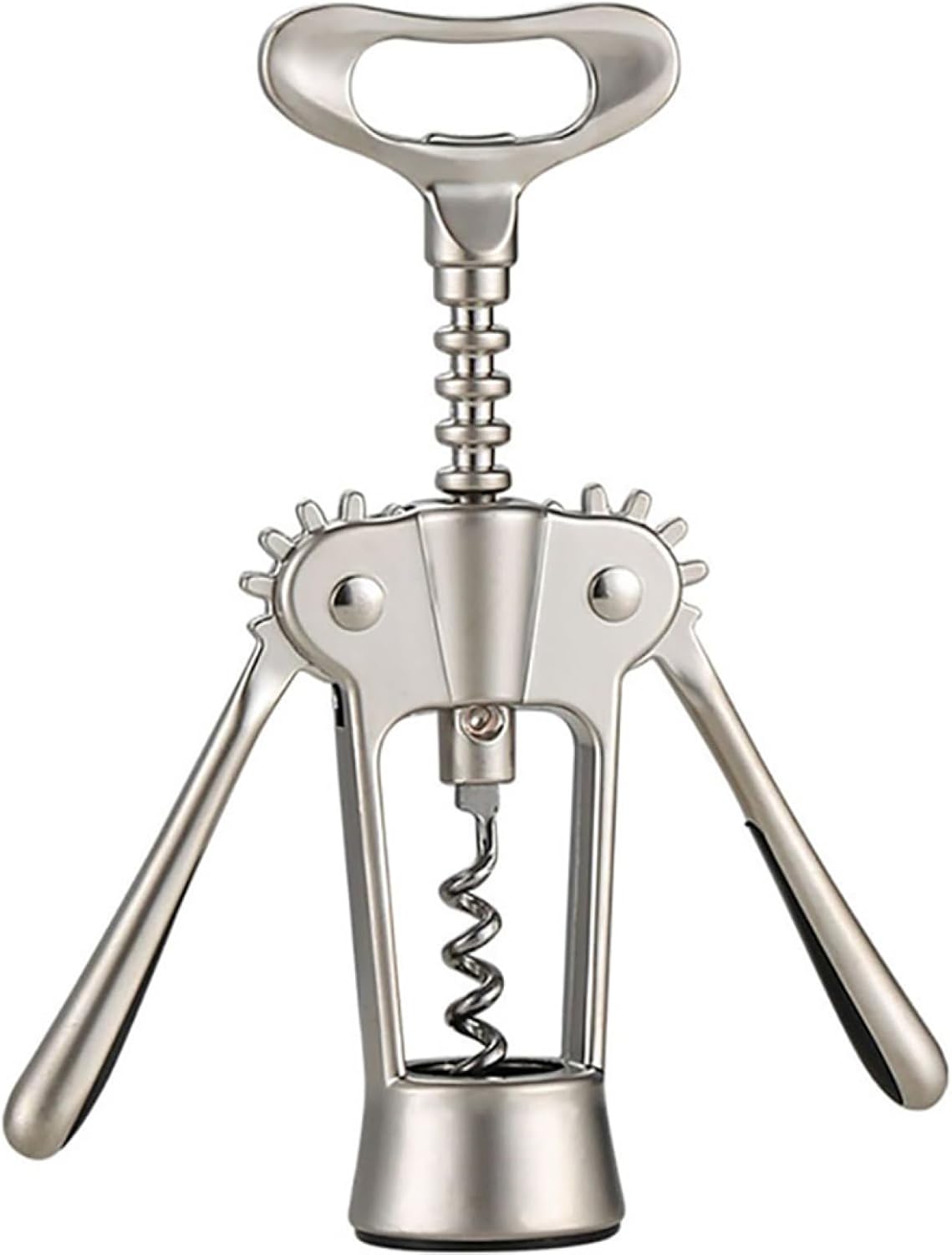 Wine Opener,Upgrade Wine Opener Stainless Steel Wing Corkscrew for All Cork Stoppered and Beer Cap Bottles with Multifunctional Bottles Opener, Upgrade,A (B)
