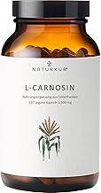 Naturkur® L-Carnosine 500 mg (1000 mg Day) - 120 Capsules in Pharmacist Jar - Vegan, No Additives, Handmade in Lower Franconia