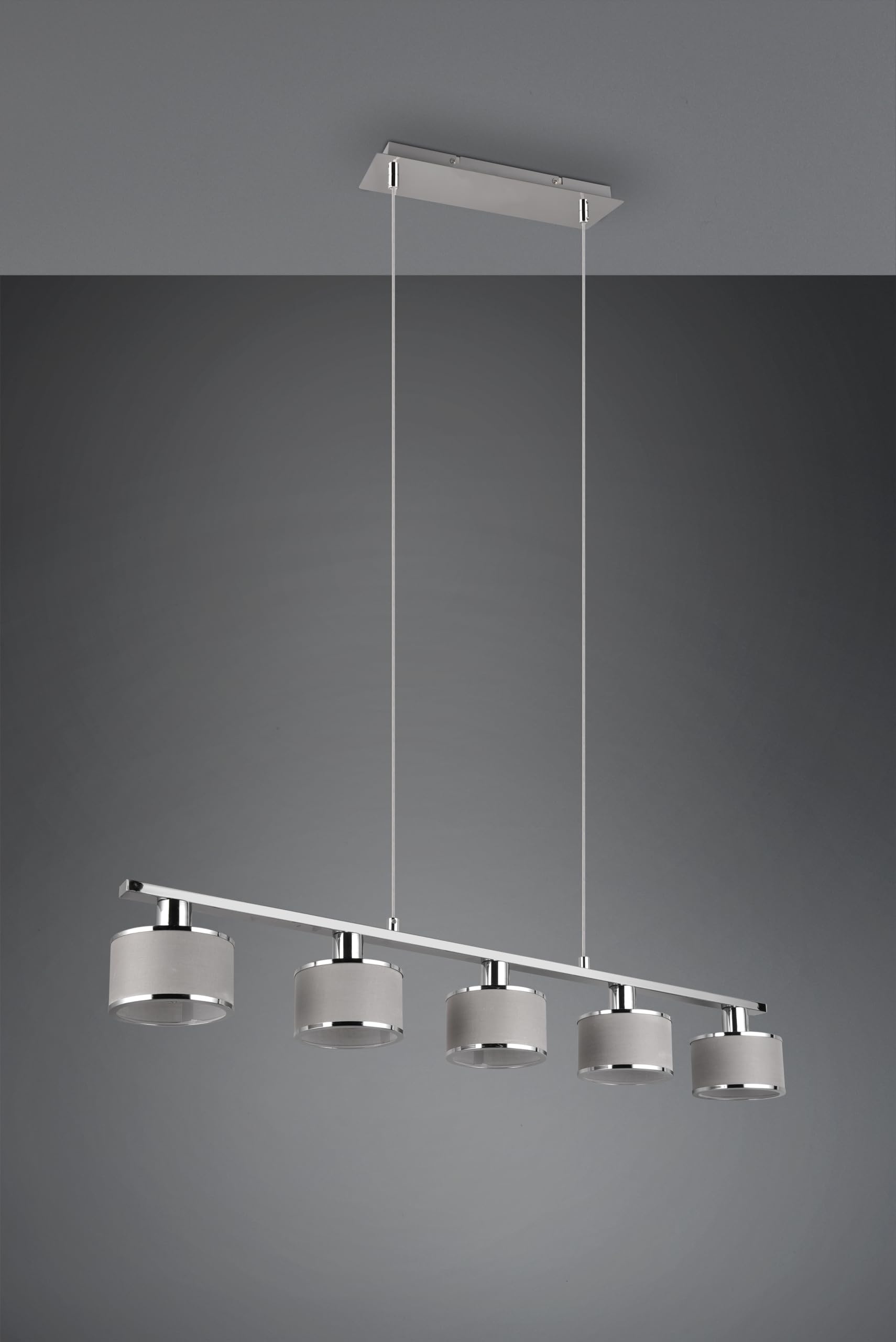 Trio Leuchten Trio 311600506 - Lampadario a Sospensione a 5 Luci, Dritto, 92 Cm