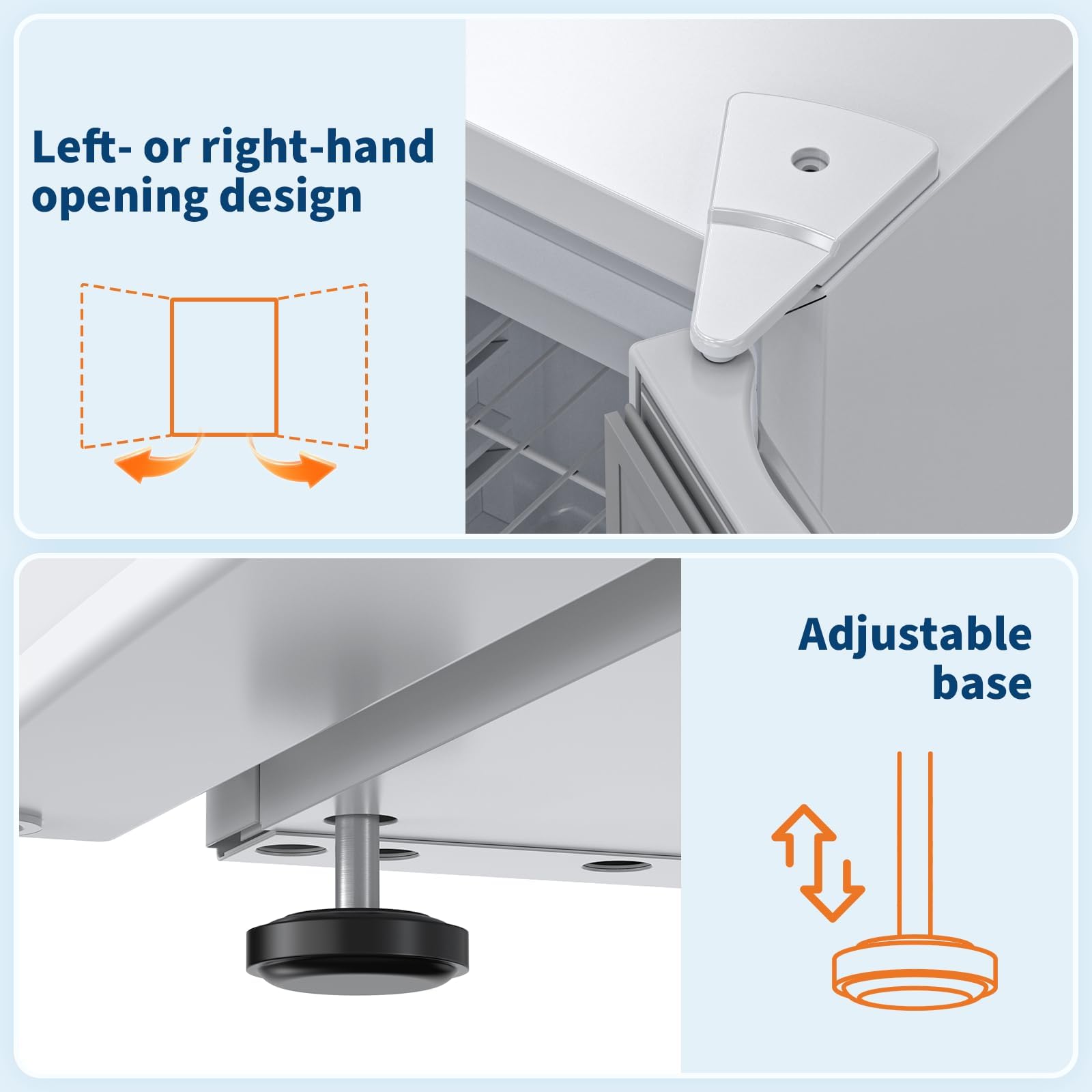 Mini-Kühlschrank 92L mit Gefrierfach 40 dB(A) Weiß Energieklasse E