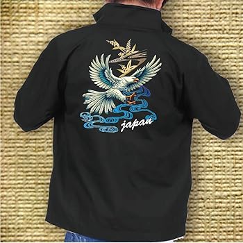 刺繍の鷲デザイン スカジャン Amazon.co.jp: スイングトップ【裏地付】【名入れ】スカジャン