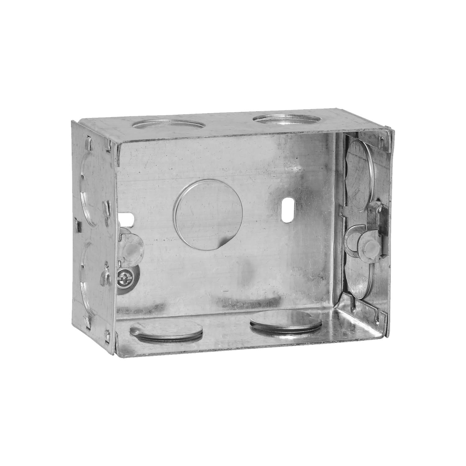 Glare Max Metal Sheet Modular Box 3 Module Electrical Junction Box Rust Resistant Long Life 18" Gage Heavy Iron, (Pack of 2) - Silver