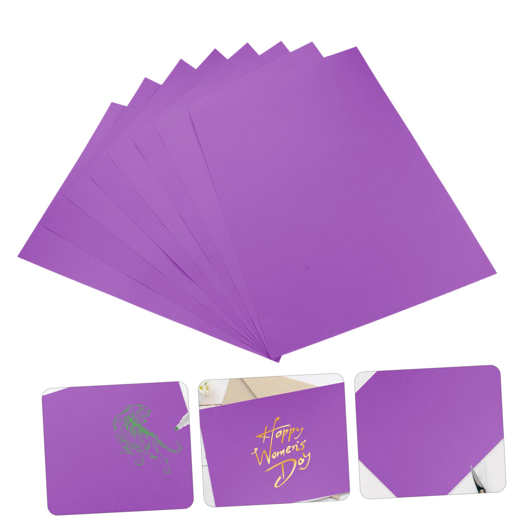 Baluue 50 feuilles Papier Cartonné pour Peinture Garçon Fille DIY Surface Lisse pour Crayons Marqueurs Aquarelle et Peinture à Huile Léger et Facile à Découper