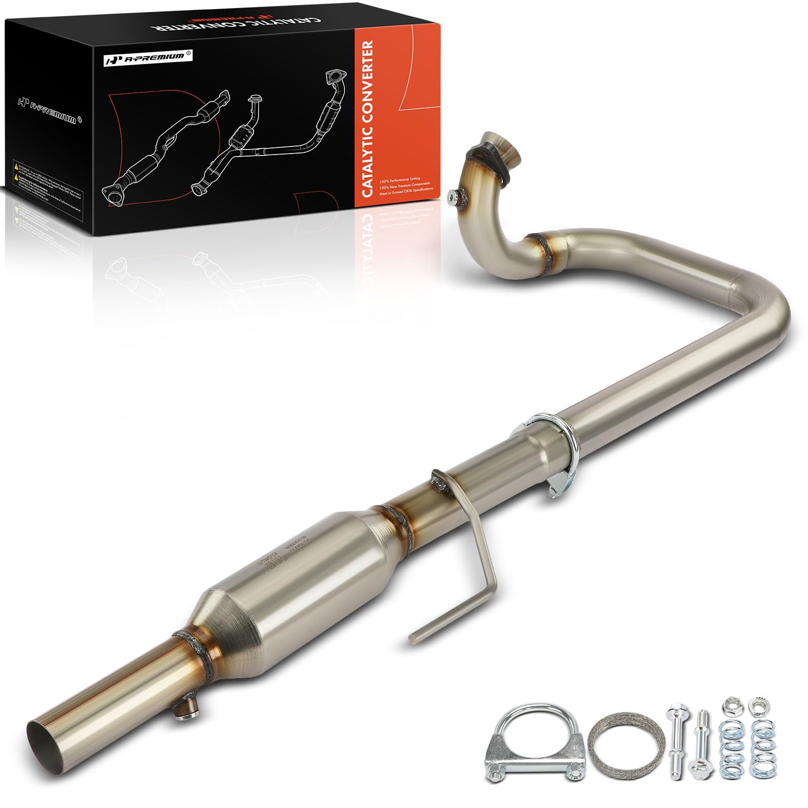 A-Premium Center Catalytic Converter Kit Direct-Fit Compatible with Jeep TJ Series Wrangler 1997 1998 1999, 2.5L, EPA Compliant