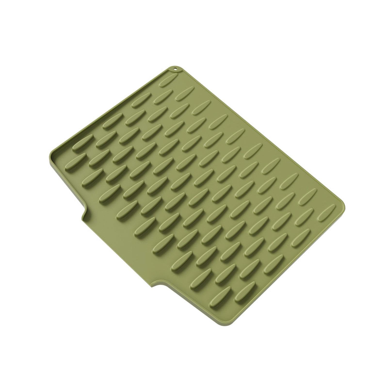 YROHGKPN Nonslip Angled Drying Mat for Kitchen Countertops Silicone Drainage Pad Multifunctional Drain Solution Silicone Draining Mat for Kitchen Countertop