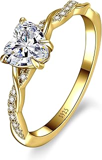 Heart Gemstone Engagement Ring