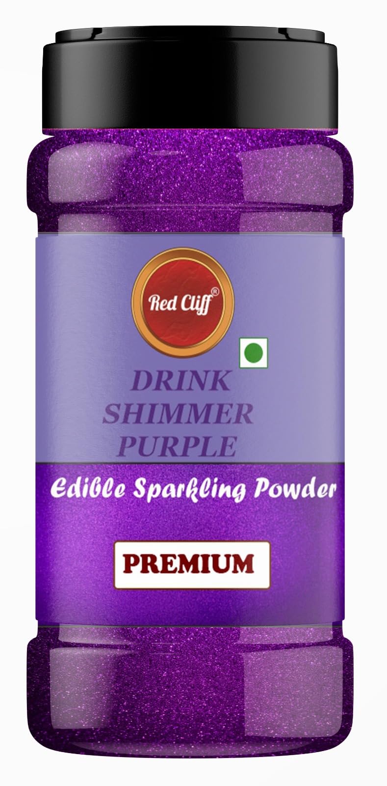 RED CLIFF Edible Purple Shimmer Powder for Cake Decoration, Drinks, and Desserts Food Grade Glitter Dust for Baking, Beverages, and Creative Culinary Designs || (50g)