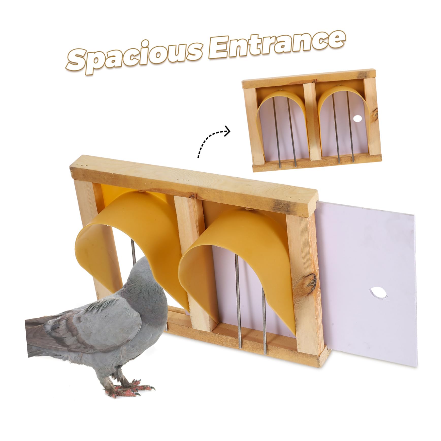 YARNOW Porte De Nichoir pour Pigeons Voyageurs - Entrée Large Accessoire pour Oiseaux De Compagnie Design Européen