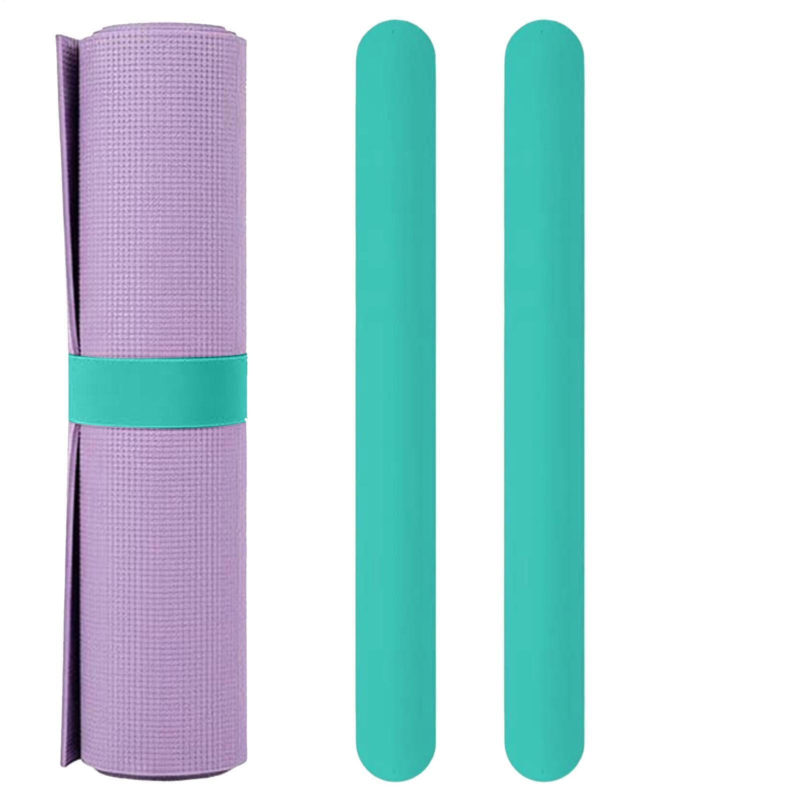 Soporte para esterilla de yoga, 1 par de bandas elásticas con cierre a presión robustas | Banda a presión para esterilla de yoga | para gimnasio, casa, fitness al aire libre, viajes, entrenamiento y