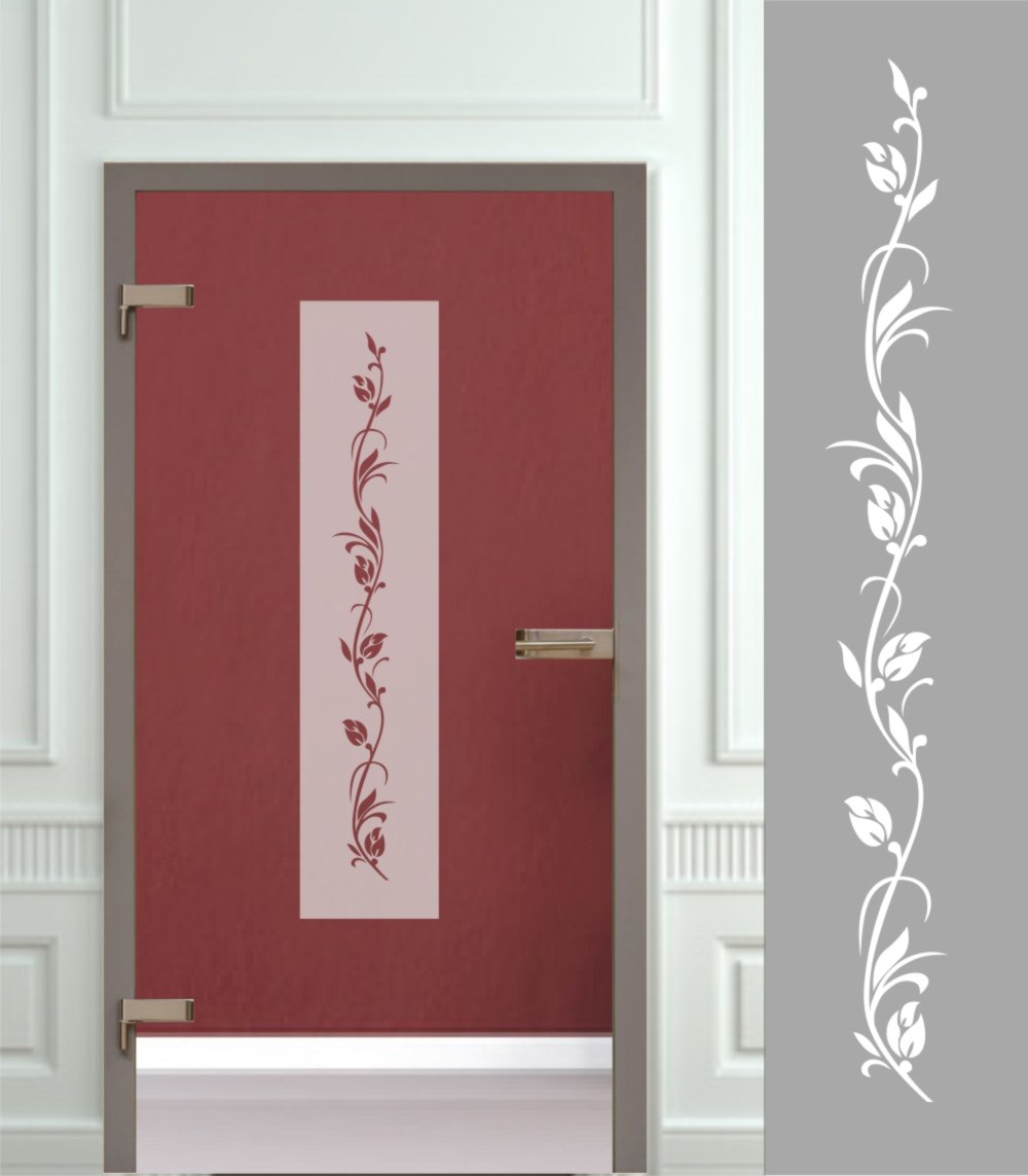 Glastür Aufkleber Sichtschutz Folie - Sandstrahloptik Dekorfolie GDT002