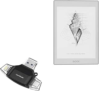 BoxWave Smart Gadget Compatible with Onyx BOOX Nova Air2 - AllReader SD Card Reader, microSD Card Reader SD Compact USB for Onyx BOOX Nova Air2 - Jet Black