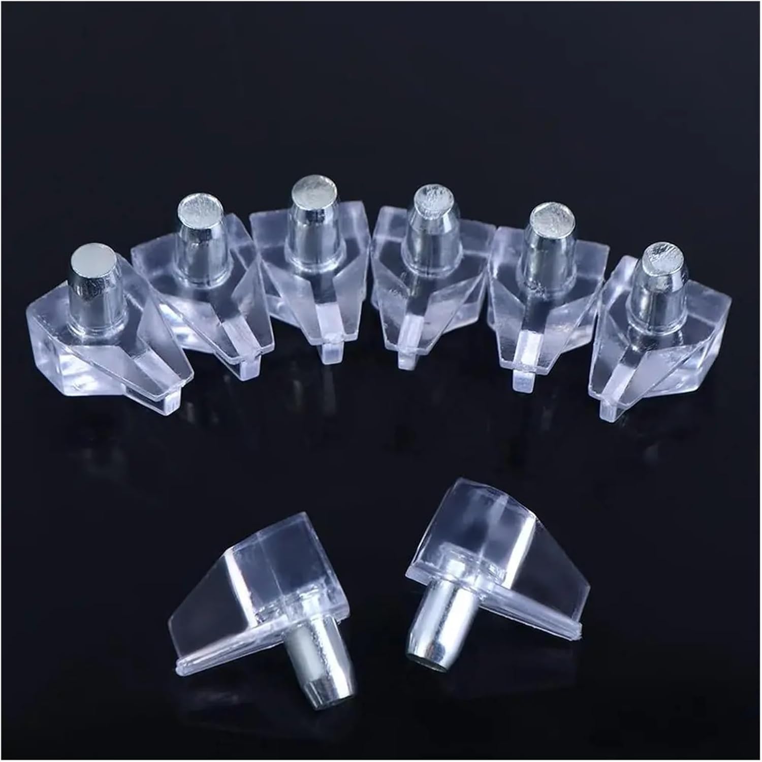 5mm Shelf Support with Metal Pin Fixed Cabinet Cupboard Studs Pegs Holder Hardware Accessories(Transparent)