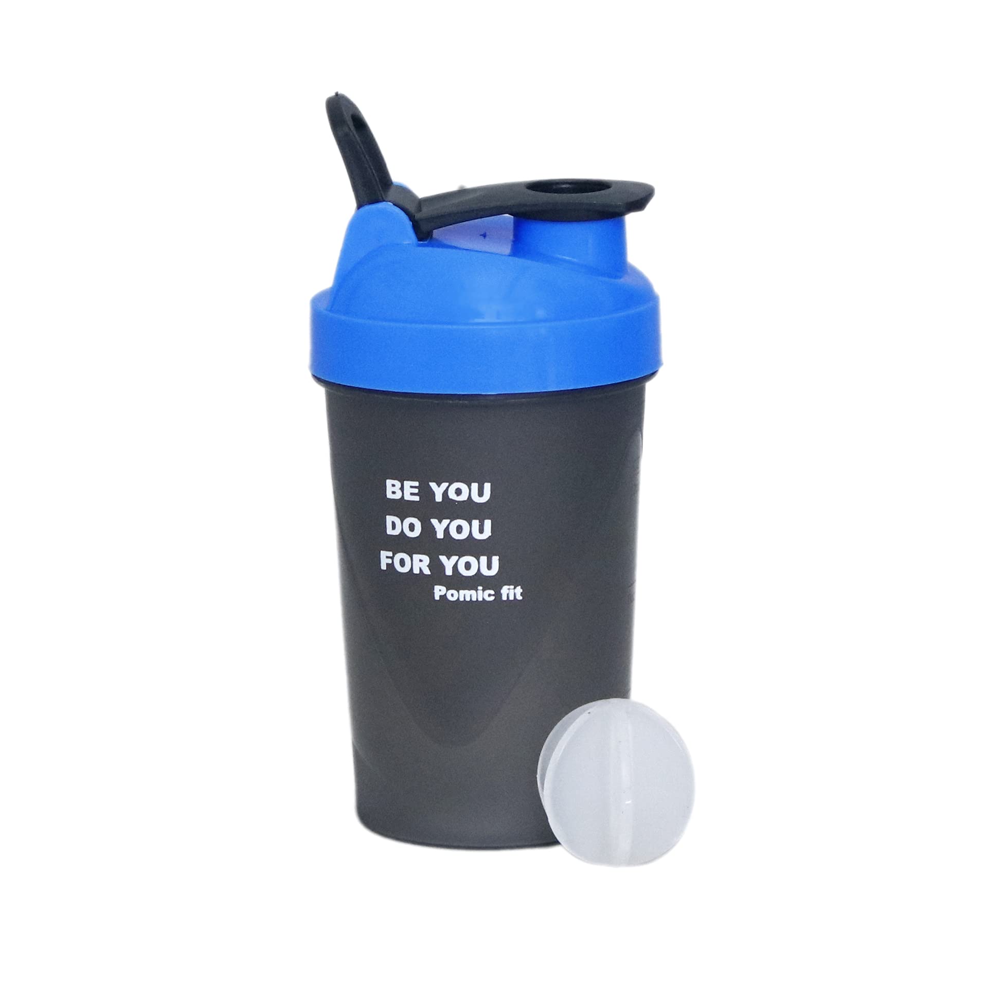 Pomic fit Gym Shaker Bottle (500ml) Shakers for Protein With Mixer Ball Shaker for Workout Yoga Transparent Water Bottle for Man & Women BPA Free Material Plastic (Blue & Grey) (B099WL8DTB) Amazon Price History, Amazon Price Tracker