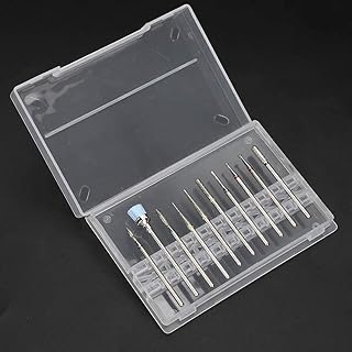 Brocas de unhas, 10 peças de broca elétrica de unhas ferramenta de cabeça de remoção de pele morta polimento arte de unhas brocas para arte de unhas faça você mesmo salão de unhas