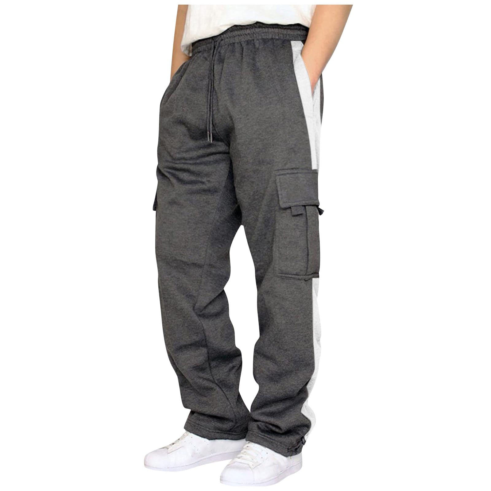 Men's Loose-Fit Cargo Pants,Classic Vintage Straight Fit Jogger Pant Casual Work Lounge Trousers Mens Long Pants